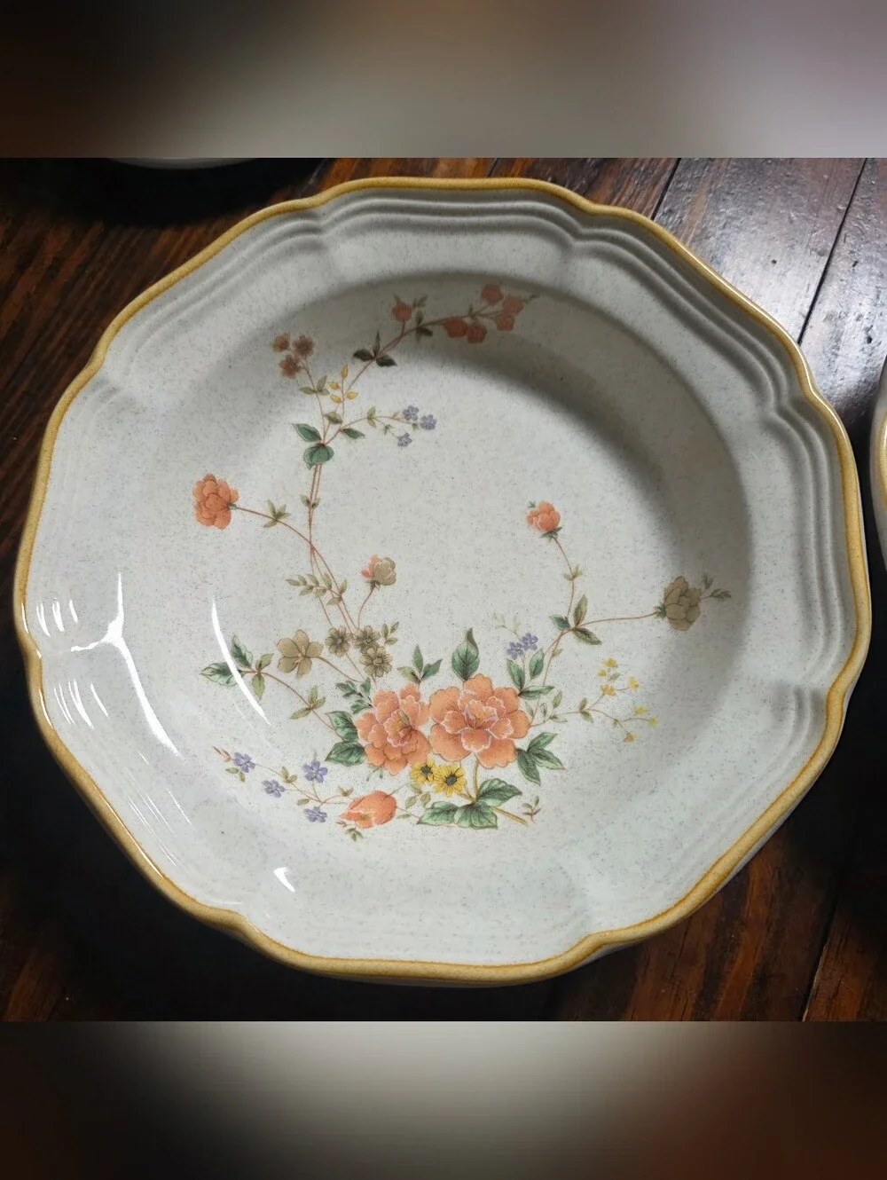 Vintage Mikasa Garden Club Stoneware Soup Bowls (Set of 4) Silk Bouquet